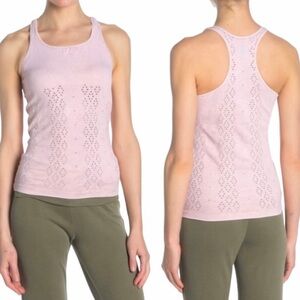 FP Movement Activewear Top Venus pink eyelet racerback XS/S